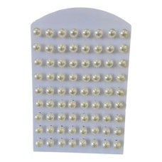Cartela Brinco de Perola - 36 pares com tarracha