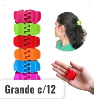 Pregadeira Piranha de Cabelo - Grande - c/12 unidades (4cm x 3cm)