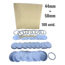 Kit Bottons Com 100 Peças - Metal Com Espelho 44mm ou 58mm - X-Subly