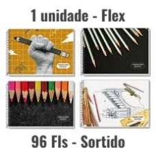 Caderno Desenho universitario - Capa Flexivel - espiral 96 Fls - Sortido Caderno Desenho universitario - Capa Flexivel - espiral 96 Fls - Sortido