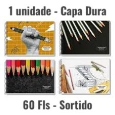 Caderno Desenho A4 - Capa Dura - espiral 60 Fls - Sortido Caderno Desenho A4 - Capa Dura - espiral 60 Fls - Sortido