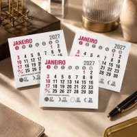 Bloco de Calendário - Ima de Geladeira - 5x4 - c/20 unidades - 2027