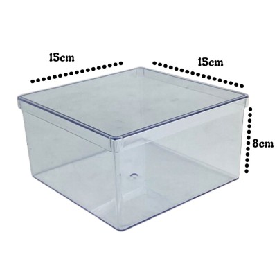 Cake Box - Caixa 15x15x8 cm - Cristal