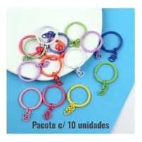 Argola Para Chaveiro 24mm Colorido - Pacote c/10 unidades