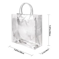 Sacola Presente Plastica PVC Transparente 20x20x8 - Média ( 5 ou + no PIX R$ 3,00 cada)