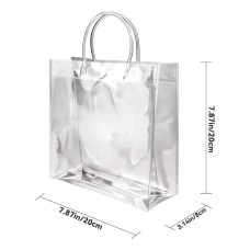 Sacola Presente Plastica PVC Transparente 20x20x8 - Média ( 5 ou + no PIX R$ 3,00 cada)
