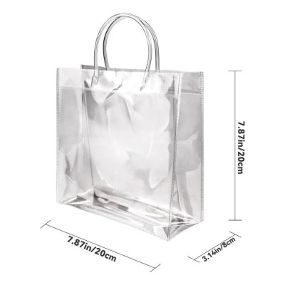 Sacola Presente Plastica PVC Transparente 20x20x8 - Média ( 5 ou + no PIX R$ 3,00 cada)