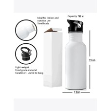 Garrafa Squeeze de Alumínio Branca para Sublimação 600ml | Su,s - Cod:1730 Garrafa Squeeze de Alumínio Branca para Sublimação 600ml | Su,s - Cod:1730