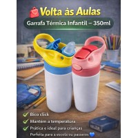 Garrafa Squeeze Termica Branco 350ml com Bico Autom. - Deko Garrafa Squeeze Termica Branco 350ml com Bico Autom. - Deko