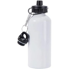 Garrafa Alumínio Branca - 2 Tampa Bico e Mosquetão - Sublimação 600ml - ( Squeeze ) X-color Cod: 107 Garrafa Alumínio Branca - 2 Tampa Bico e Mosquetão - Sublimação 600ml - ( Squeeze ) X-color Cod: 107