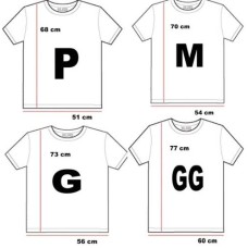 Camisa branca do P ao GG - Poliester para sublimação