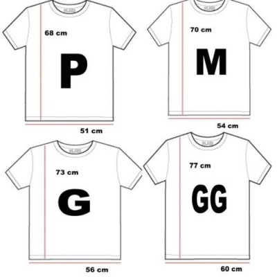 Camisa branca do P ao GG - Poliester para sublimação