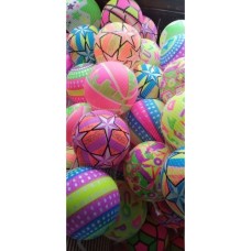 Bola Vinil Cheio - Com 6 bolas Colorida Sortido - Moda Praia (nesta embalagem sai no PIX R$ 3,51 cada bola)