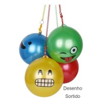 Bola Vinil Carinha com cordinha - sortido ( 5 ou + no PIX R$ 4,50 cada bola)