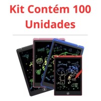 Caixa com 100 Lousa Magica Tablet Lcd 8.5 Polegadas - colorido