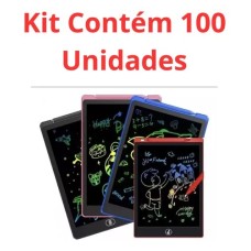 Caixa com 100 Lousa Magica Tablet Lcd 8.5 Polegadas - colorido