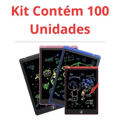 Caixa com 100 Lousa Magica Tablet Lcd 8.5 Polegadas - colorido