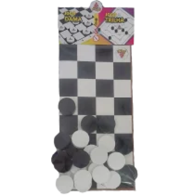Jogo 2 em 1 - Dama e Trilha - cartela Jogo 2 em 1 - Dama e Trilha - cartela