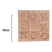 Jogo da Velha MDF - 10x10 - (5 ou + no PIX R$ 1,44 cada)