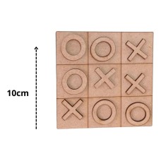Jogo da Velha MDF - 10x10 - (5 ou + no PIX R$ 1,44 cada)
