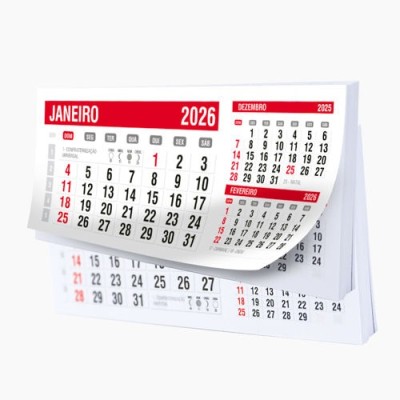 Bloco de Calendário - Mesa - 15,4x6,4 - unidade - 2026