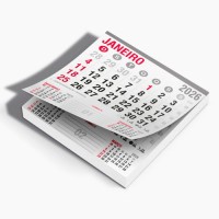 Bloco de Calendário - Postal - 7,5x6,8 - unidade - 2026