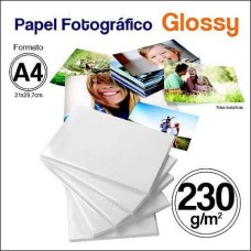 Papel Glossy A4 - 230gr - Pacote 20 folhas -(Acima de 5 unidades no PIX R$ 7,99 cada)