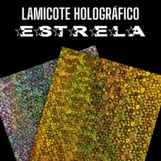 Papel Lamicote Holografico Estrela 200G  A4 - (Acima de 5 folhas no PIX R$ 1.62 cada)