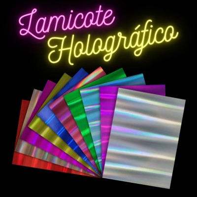 Papel Lamicote Holografico 200G  A4 - (Acima de 5 folhas no PIX R$ 1.62 cada)