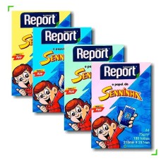 Papel A4 - C/100 folhas Colorido - 75g - Report (Senninha)