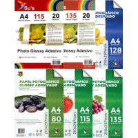 Papel Adesivo A4 - c/ 20 fls - Clique e Escolha