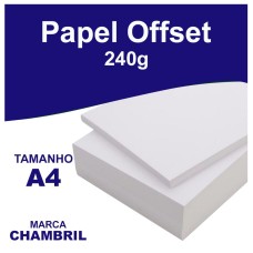 Papel Chambrill - offset A4 - 240gr - Pacote 20 ou 100 folhas