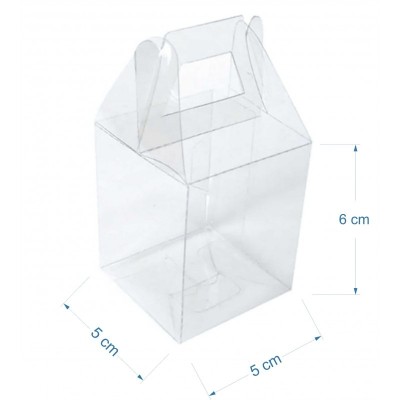 Maletinha de Acetato 5x5x6cm - Para Mini Nutela e outros (Acima de 5 Unidades no PIX R$ 1.17 cada)