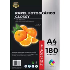 Papel Glossy A4 - 180gr Pacote 20 folhas - Fotográfico Brilho (Acima de 5 pacotes no PIX R$ 7,65 cada)