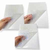 Vinil Holografico Adesivo A4 130g - BOPP Laminação a Frio - 5 Folhas