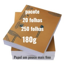 Papel Alta Alvura- offset A4 - 180gr - Pacote 20 ou 250 Folhas