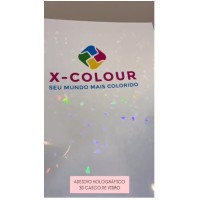 Vinil - Plastico PVC Adesivo - (Fundo Branco) Holografico Caco de Vidro - 5 folhas Vinil - Plastico PVC Adesivo - (Fundo Branco) Holografico Caco de Vidro - 5 folhas