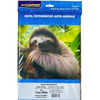 Papel Glossy Adesivado A4 - 115gr ( Mastreprint ) - Pacote 50 folhas - Fotográfico Brilho 