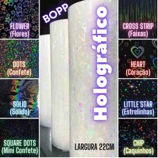Bopp Holográfico 28 Micras 22cm ( Valor 2 Metro ) - Escolha o modelo