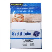 Papel Diplomata /Offset C/50 Folhas - Masterprint A4 - 180gr