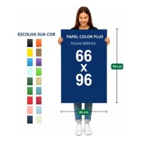 Papel Color Plus 180G Grafico - 66x96 ( 1 folha inteira )  - Massa Colorida 