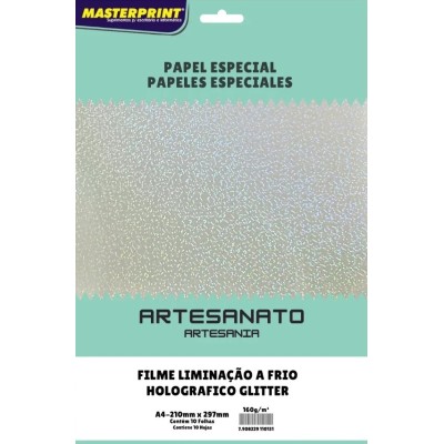 Laminação a Frio Adesivo A4 160g - Glitter/Confete - (Fundo Transparente) - Vinil BOPP - 10 Folhas Laminação a Frio Adesivo A4 160g - Glitter/Confete - (Fundo Transparente) - Vinil BOPP - 10 Folhas