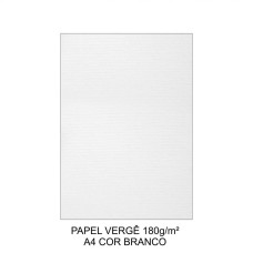 Papel Vergê (Branco) - A4 - 180g - Masterprint - C/ 10 